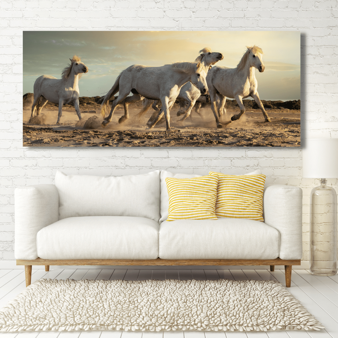 Horses at sunset