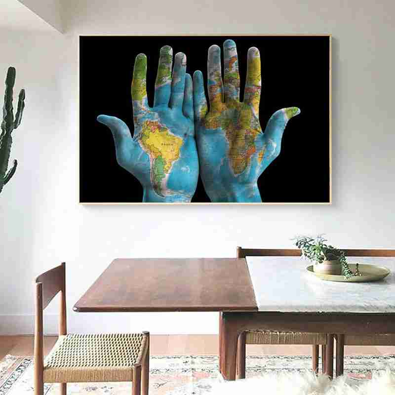 World on hands