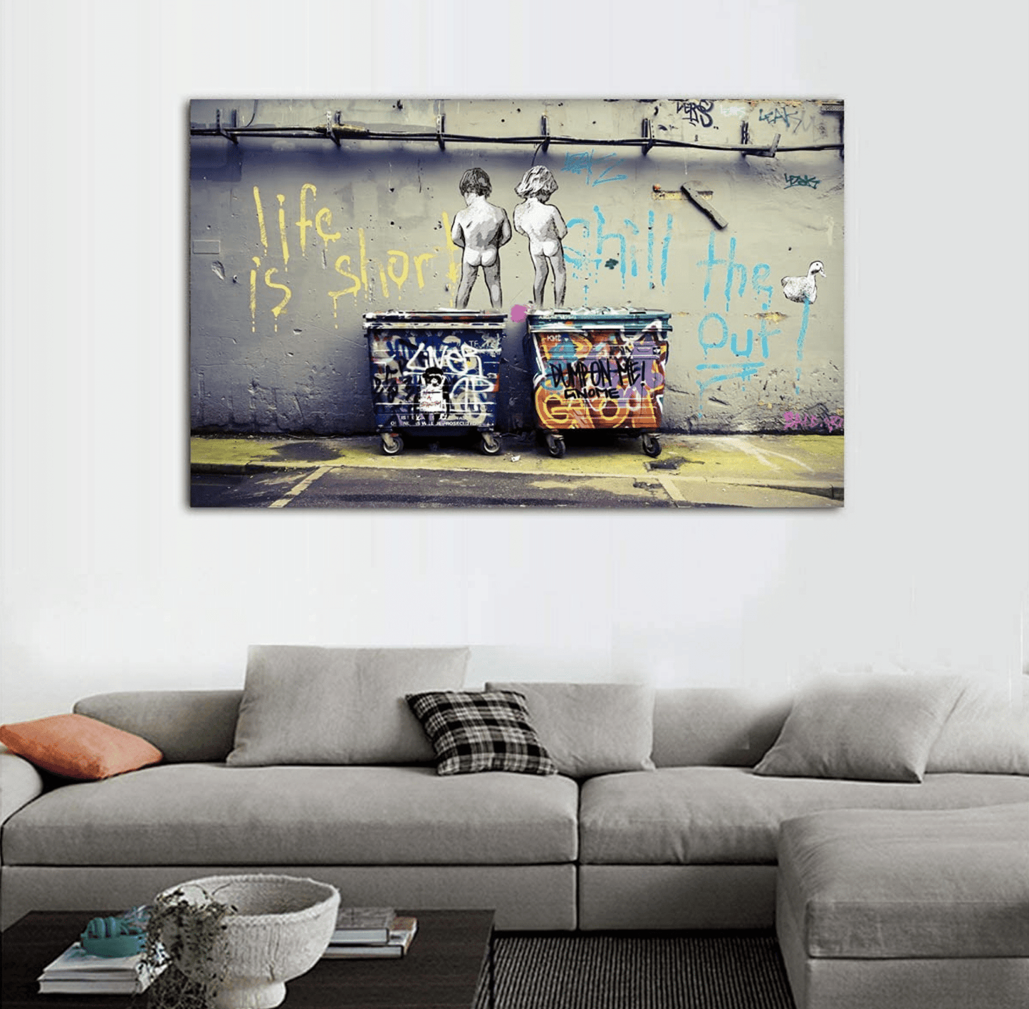 Life is short chill the duuck out - Banksy
