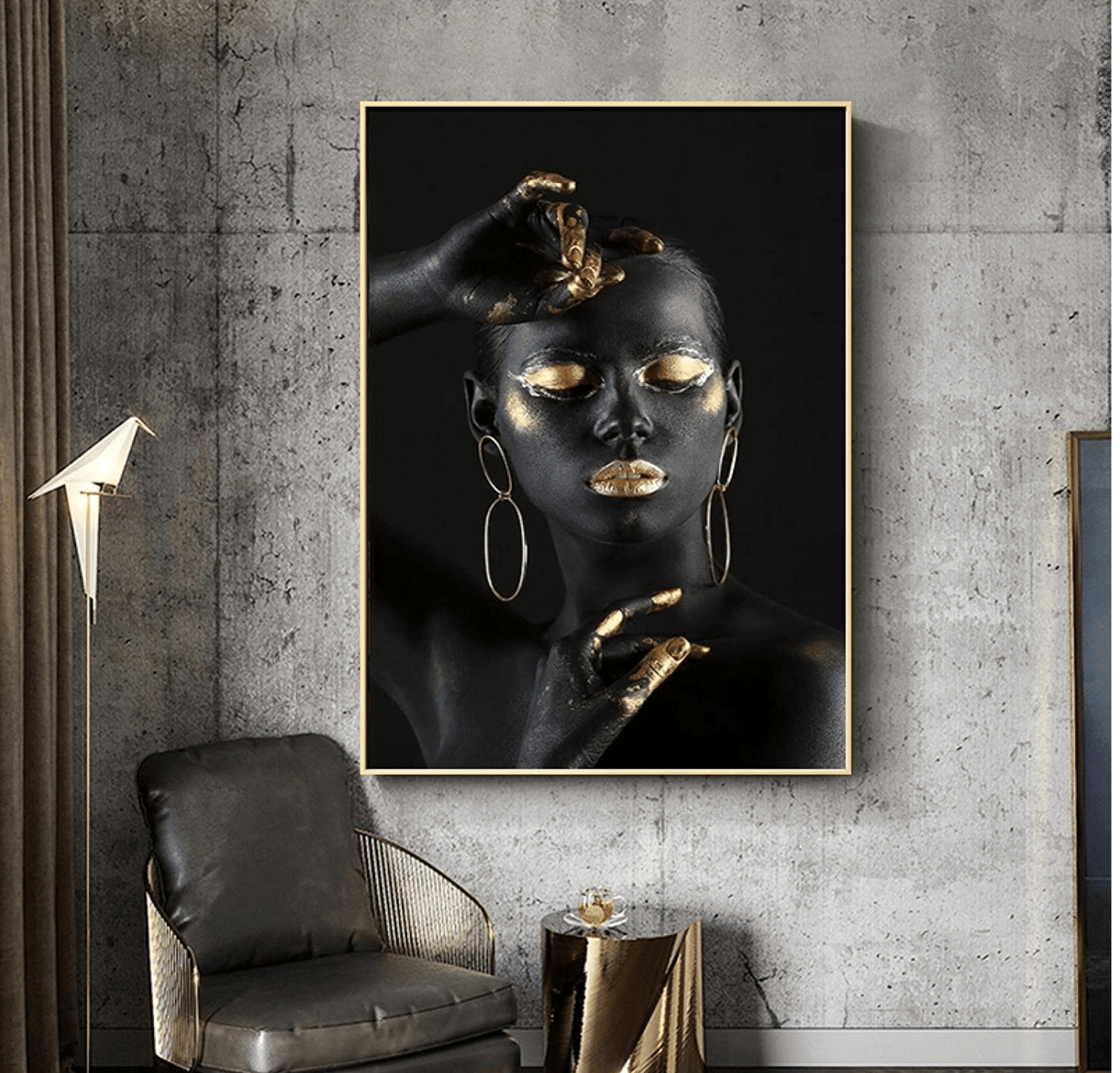 Reflective African woman