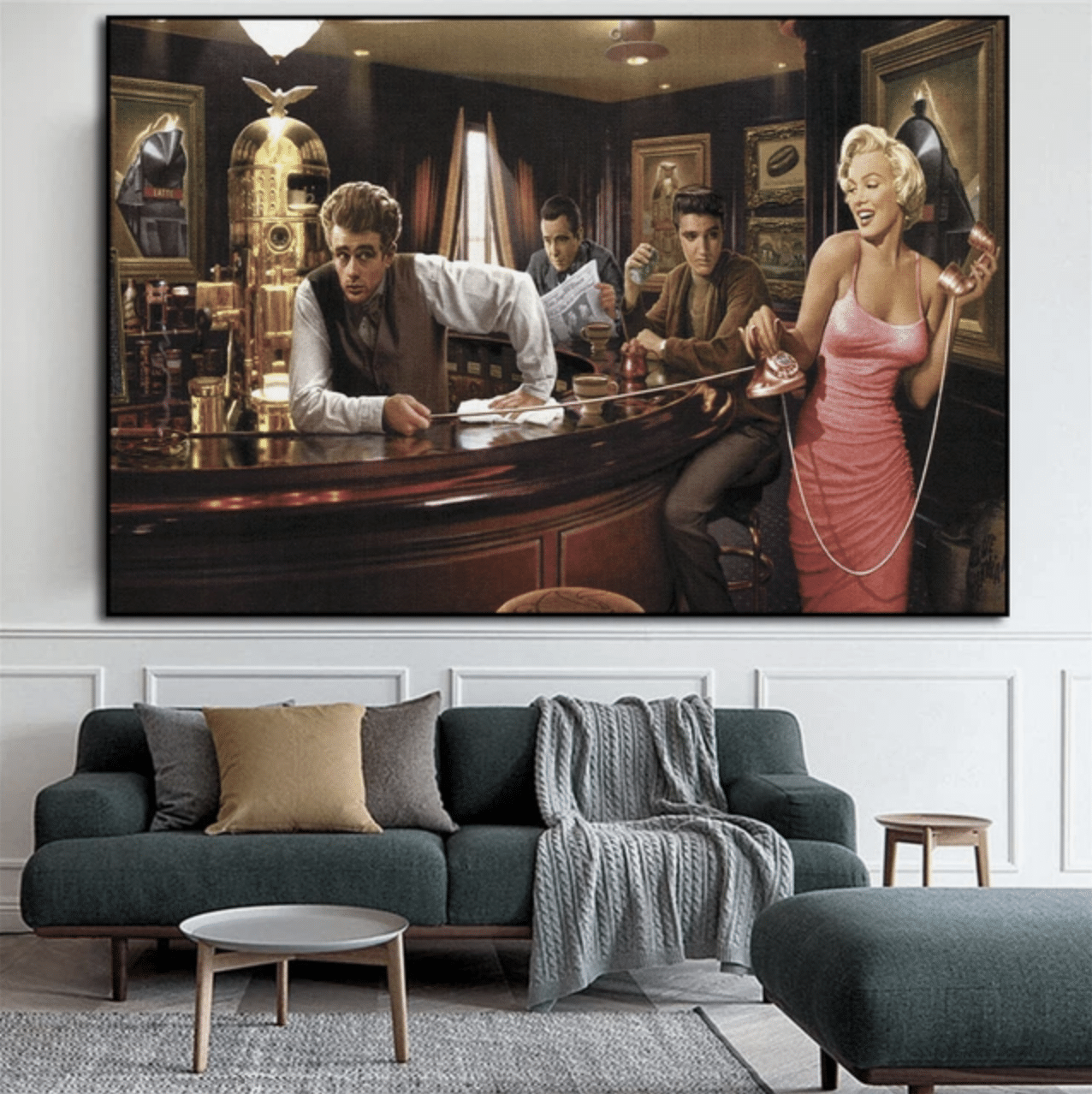 Marilyn Monroe James Dean at the bar