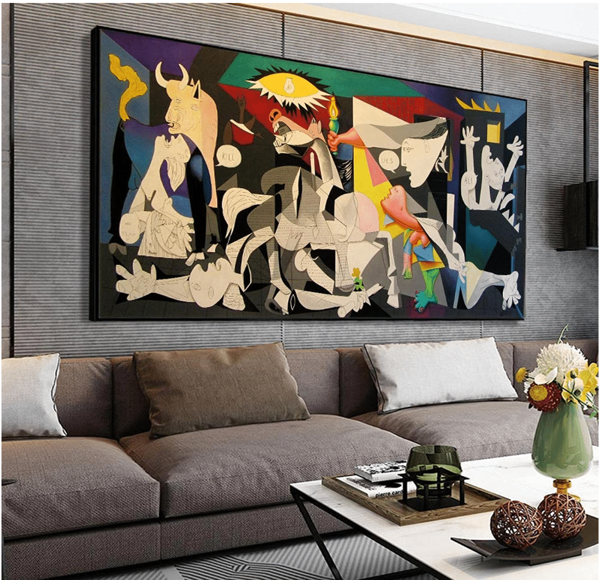 Guernica Colorato Stampa Tela Canvas
