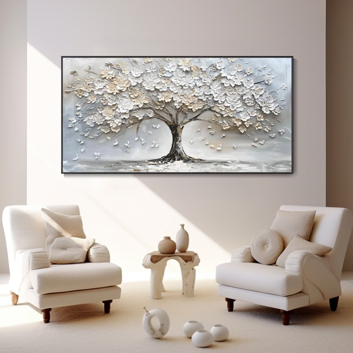 Albero innevato