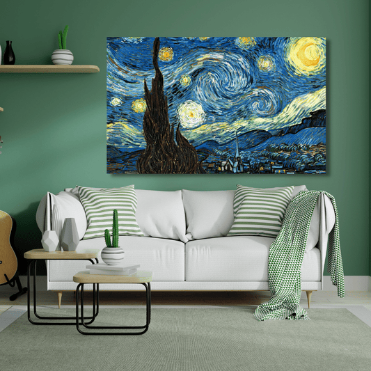 Notte Stellata  Stampa Tela Canvas Van Gogh