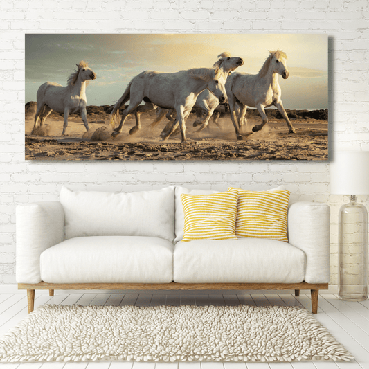 Horses at sunset
