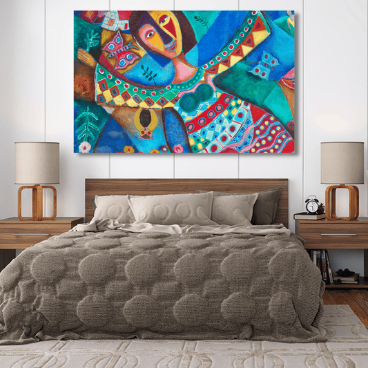 Colored angel canvas canvas
