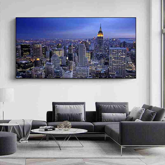 New York skyline at night