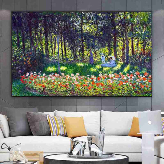 Monet family in the garden - Claude Monet