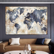 Mappa del Mondo Blu