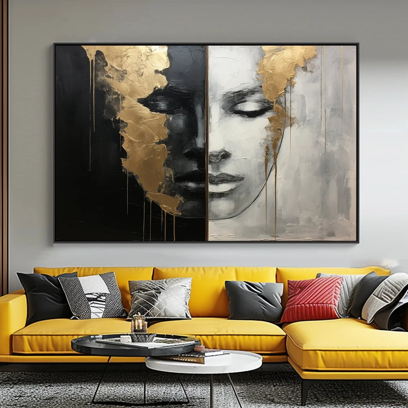 Arte astratta del viso, Nero e Oro