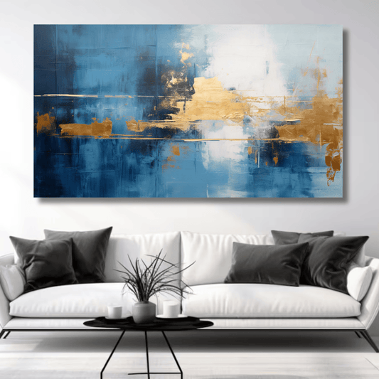 Astratto in oro blu