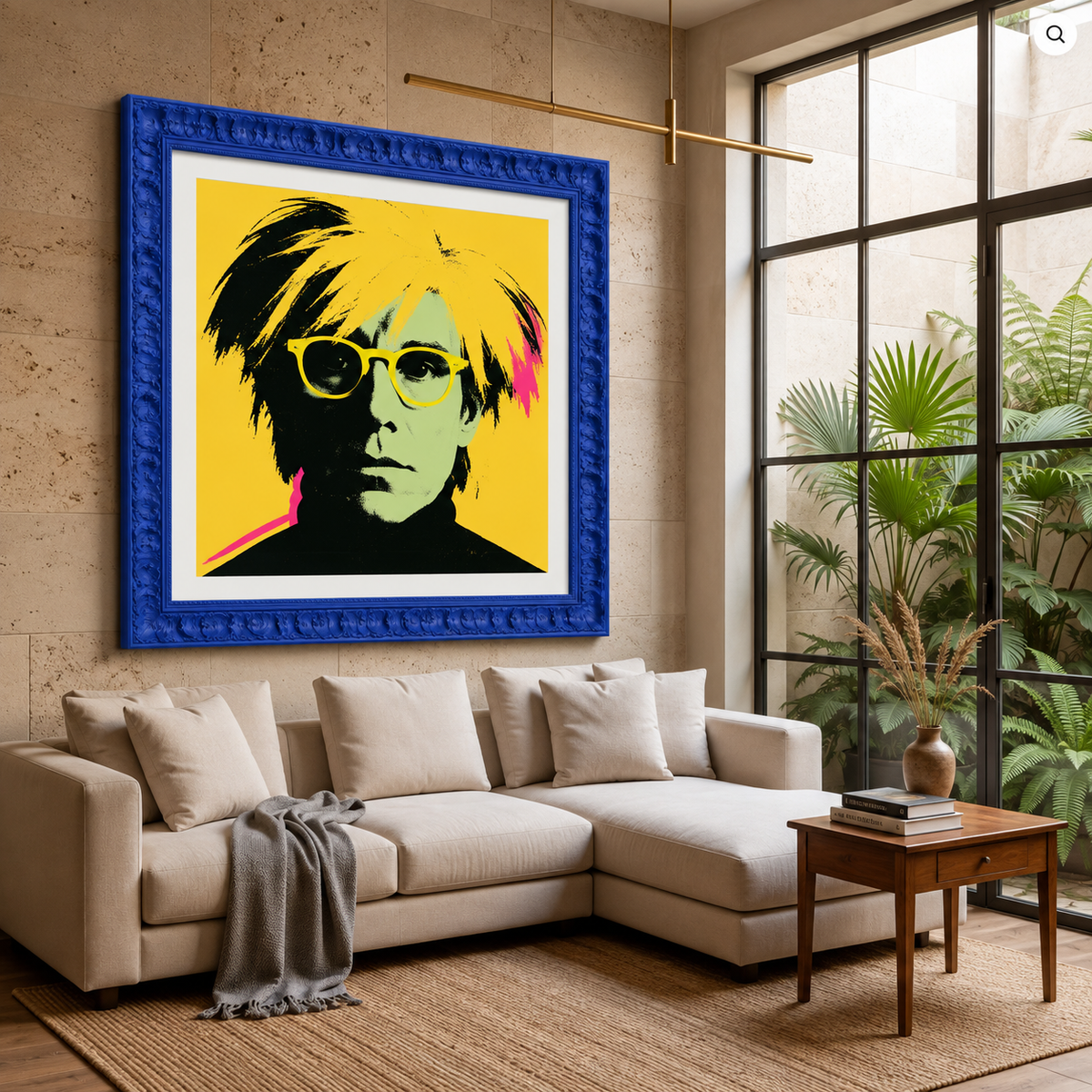Andy Warhol - Premium - Blue - 100x100cm