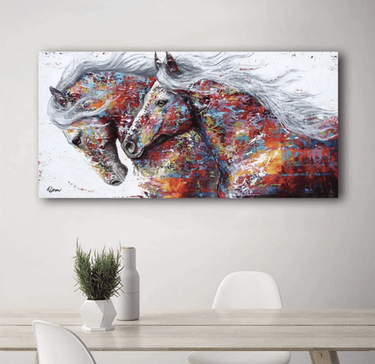 Horses galloping