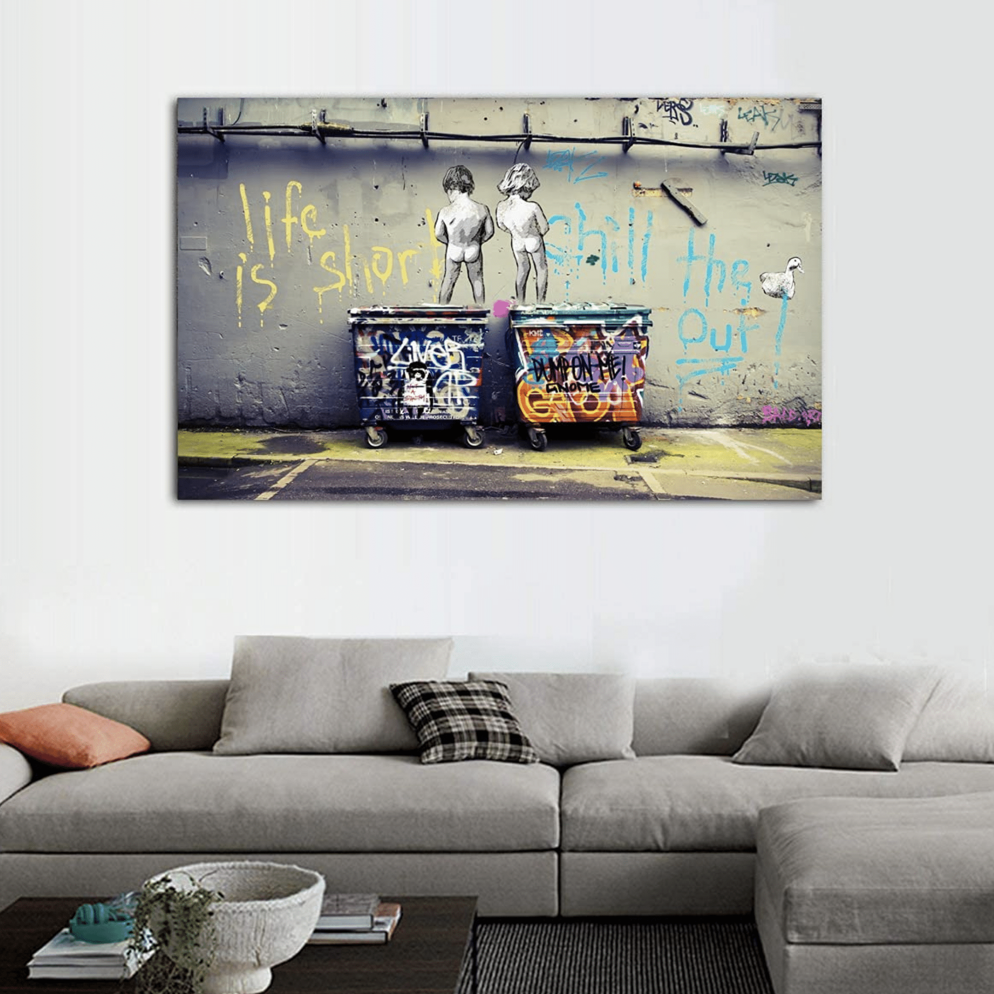 Life is Short Chill The Duck Out - Banksy