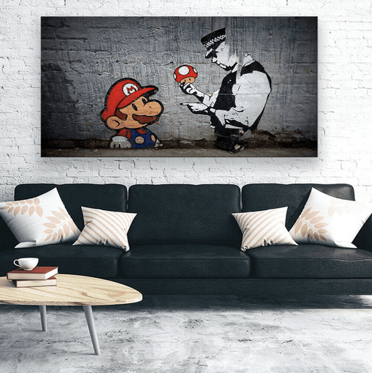 Super Mario e il poliziotto - Bansky