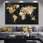 Gold World Map