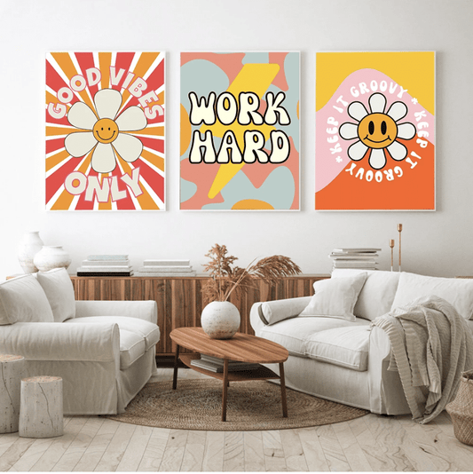 Good vibes only 70s - Set 3 Pezzi