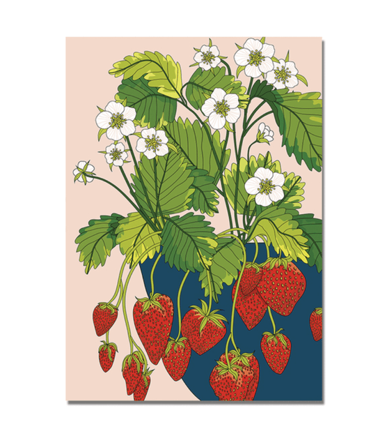 Strawberries with flower