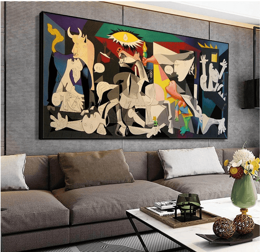 Guernica Colorato Stampa Tela Canvas