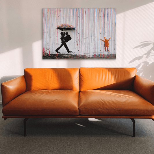 Rainbow rain - canvas print canvas