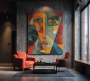Cara colorida de Picasso