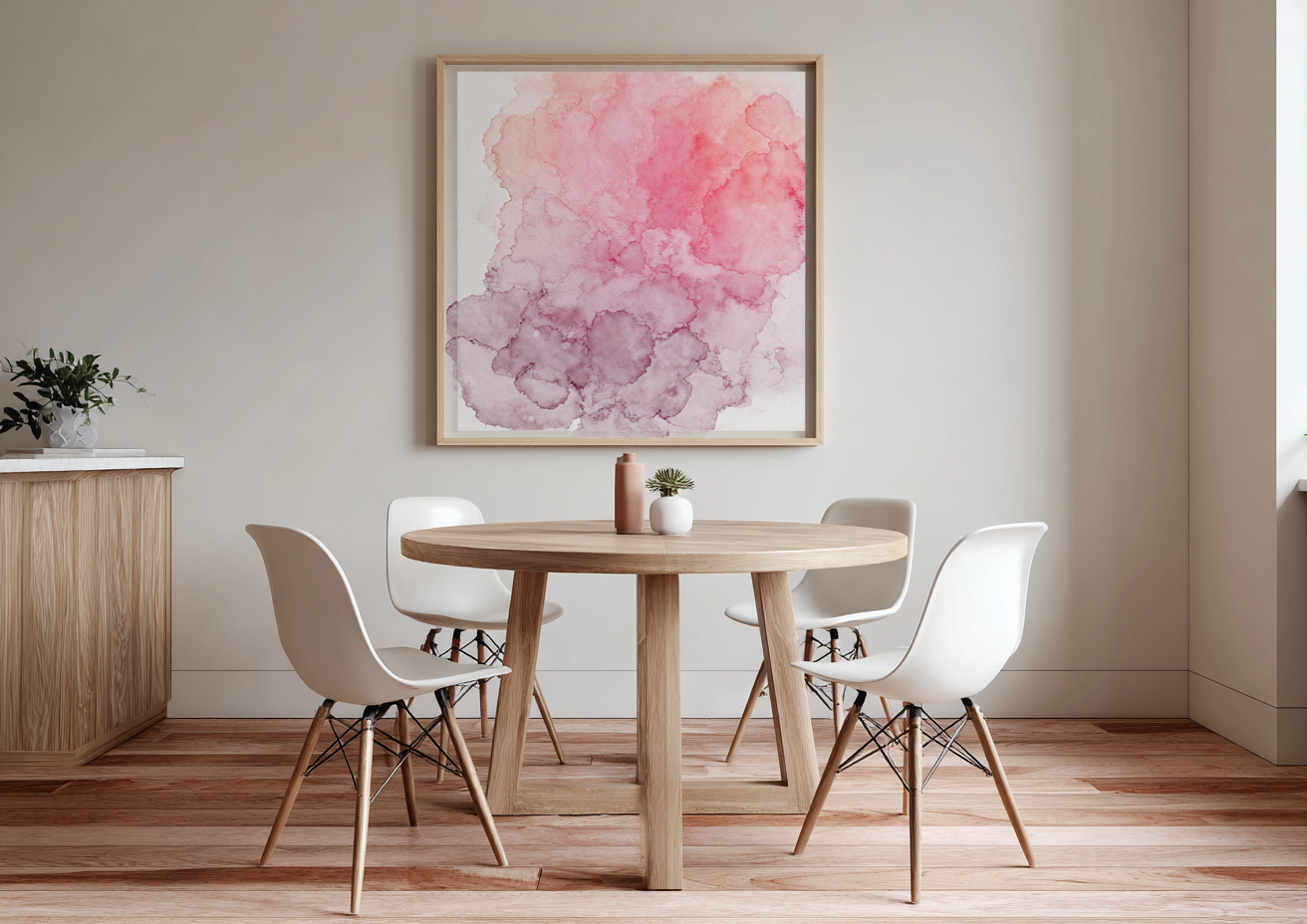 Watercolor explosion of pink and lilac