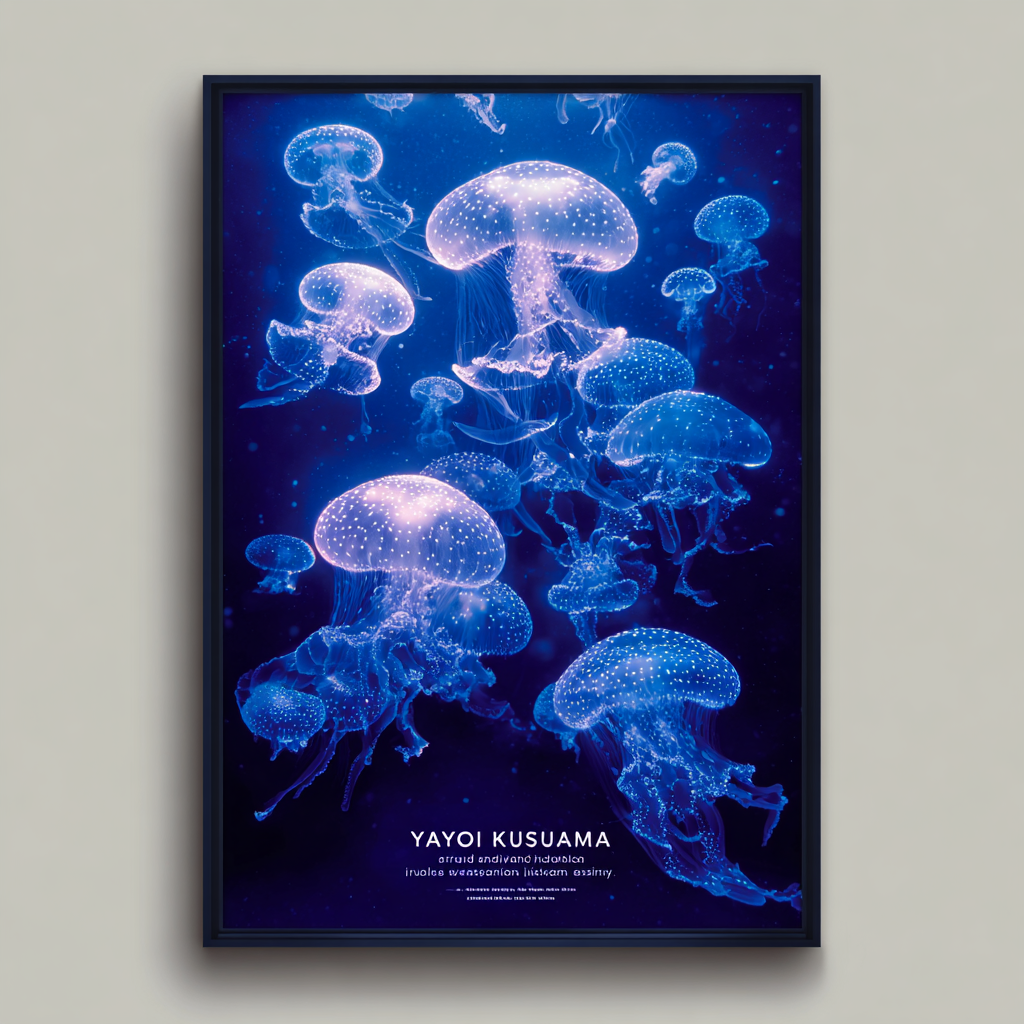 Yayoi Kusama jellyfish blu