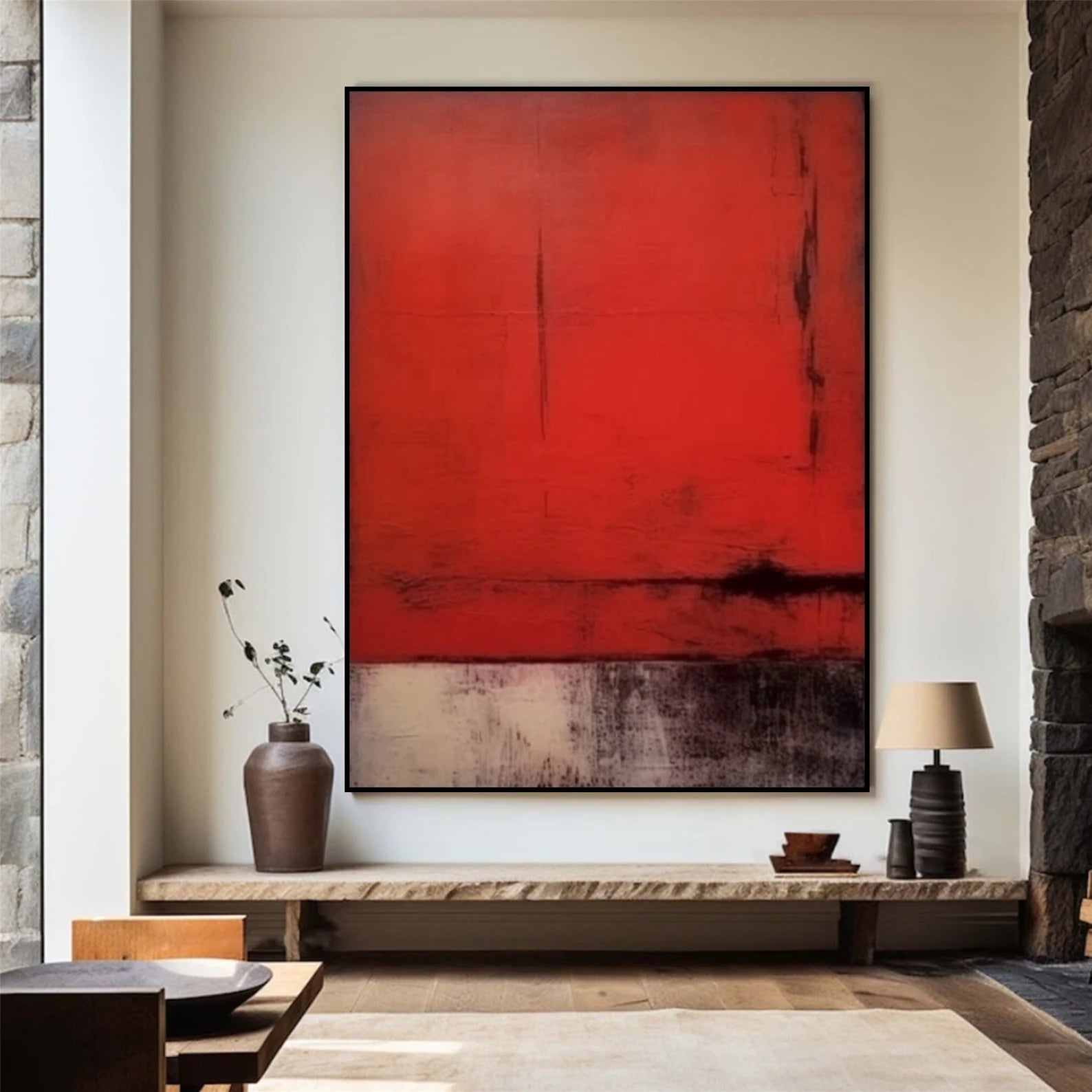 Dipinto astratto rosso