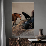 Porsche et le cheval