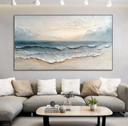 Mer et plage à l'aube
