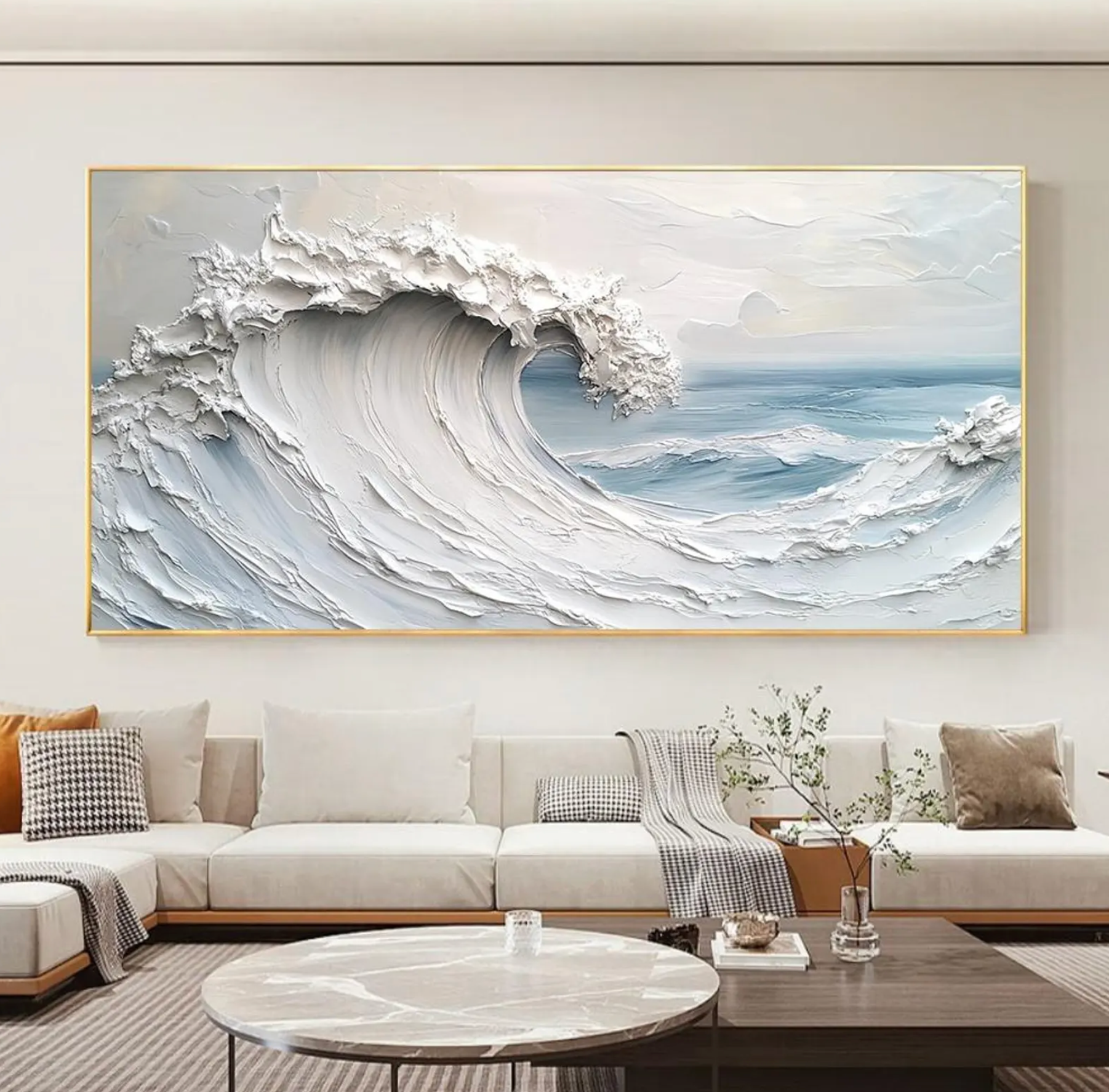 Ola del mar blanco